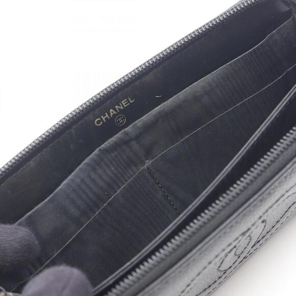 CHANEL Black Leather Logo Wallet - Picture 8 of 11